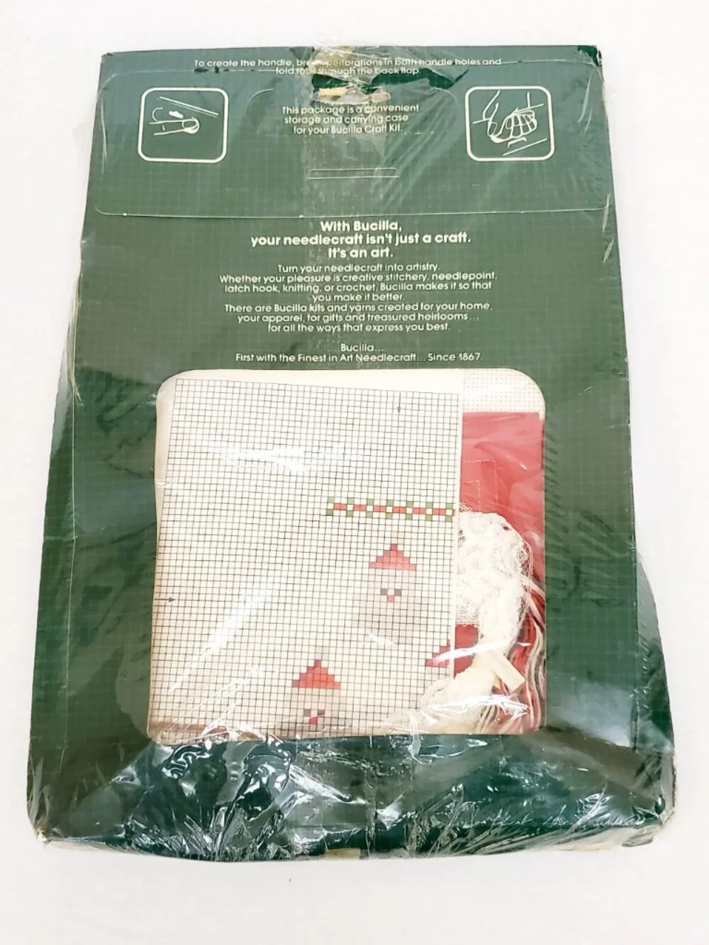 Vintage Christmas Darning & Counted Cross Stitch Ornament Kit Bucilla Vogart Lot